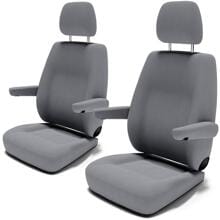 Drive Dressy Sitzbezug-Set Sitzschoner für VW T6/6.1 Transporter Caravan Camping grau