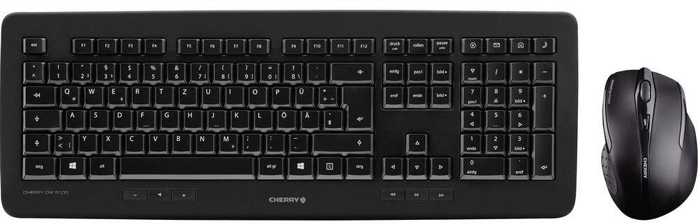 Cherry DW5100 Funk-Tastatur Maus-Set deutsch QWERTZ Windows schwarz