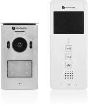 Smartwares DIC-22112 Video-Türsprechanlage 2-Draht Komplett-Set Türöffner Klingel 1 Familienhaus weiß