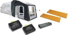 Dometic Rally AIR Pro 240 TG Driveaway-Heckzelt 240x260cm Innenhimmel Vorzeltteppich AIR Mesh Panel Set 2x Compact Matratze Camping Wagner Edition