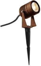 SLV LED SPIKE LED Outdoor Erdspießleuchte Gartenleuchte IP55 3000K 40° rost farbend
