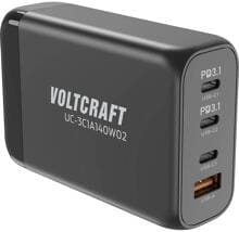 Voltcraft UC-3C1A140W02 USB-Schnellladegerät Netzteil 140W USB-A USB-C schwarz