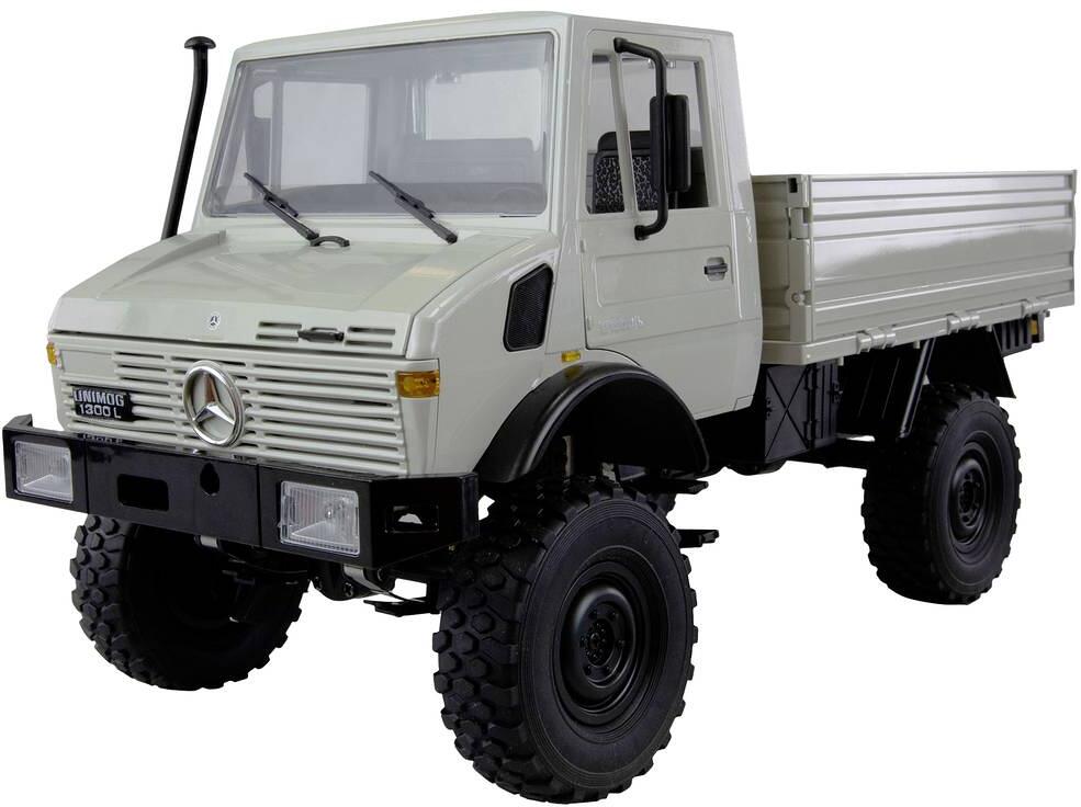 Amewi 22631 Unimog Basic 1:12 Mercedes-Benz Elektro RC Modell-LKW Lizenzfahrzeug RtR hellgrau