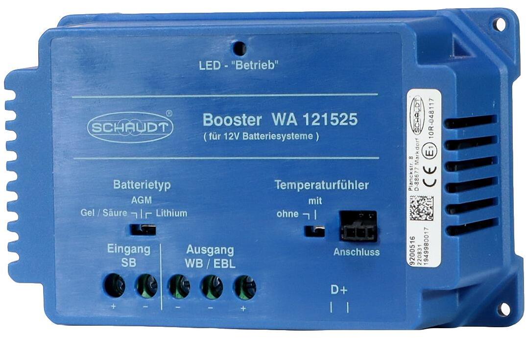 Lippert WA 121525 Booster Autobatterie Ladegerät Stromversorgung Bleisäure Lithium-Batterien AGM Camping Outdoor blau