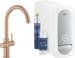 Grohe Blue Home C-Auslauf Starter Kit Küchenarmatur Einhebelmischer Bluetooth WIFI warm sunset gebürstet