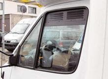 1 Paar HKG Fahrerhaus-Lüftungsgitter Frischluftgitter Moskitonetz für Sprinter VW Crafter ab Bj. 2006-2013 schwarz