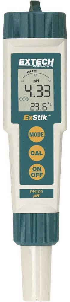 Extech PH100 pH-Messgerät Messstick Messung 0-14pH ISO digital wasserdicht grün