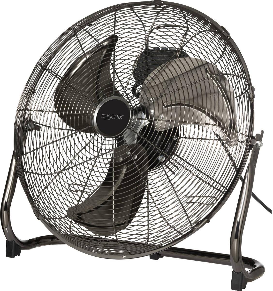 Sygonix SY-6627268 Standventilator Bodenventilator Ø 54cm 120W schwenkbar schwarz