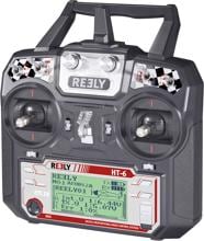 Reely HT-6 Hand-Fernsteuerung Fernsteueranlage 2,4GHz 6 Kanal Empfänger schwarz