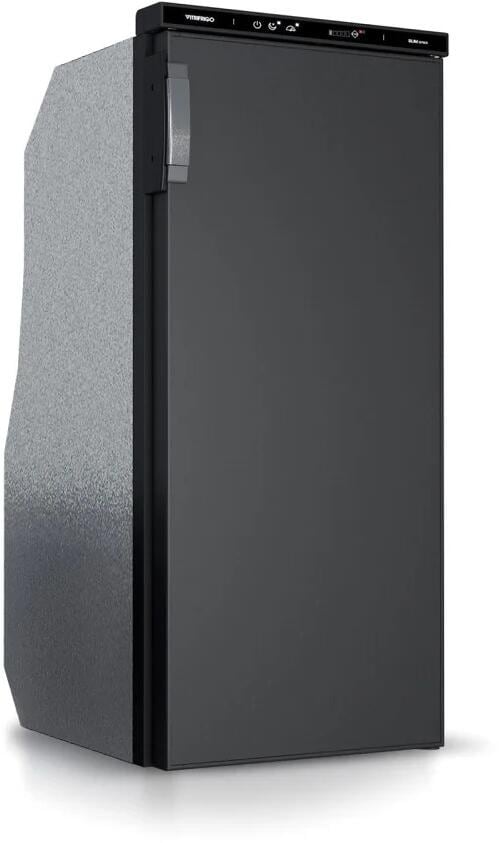 Vitrifrigo SLIM90 CHR Kompressor-Kühlschrank 41,7cm breit 82 Liter 12/24V mit Gefrierfach schwarz
