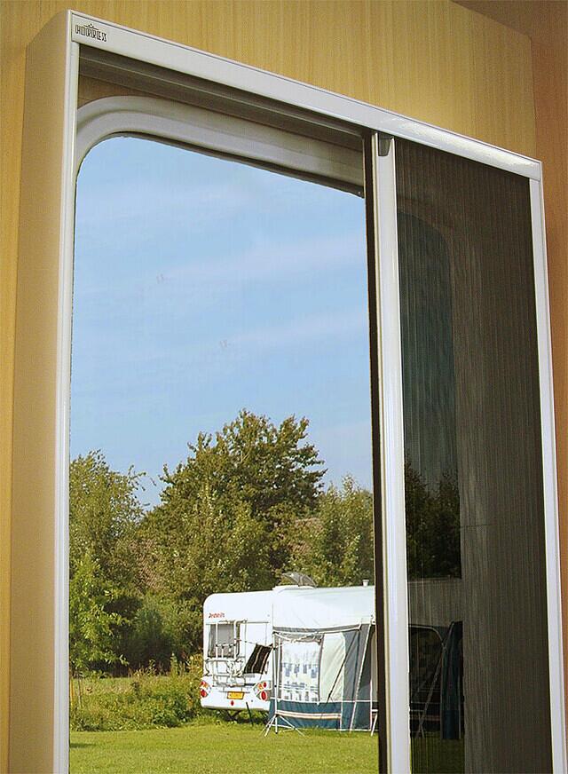 Horrex Fliegenschutztür Inskentenschutz Moskitoschutz 1750x650x68mm Aluminium Camping Wohnwagen Wohnmobil