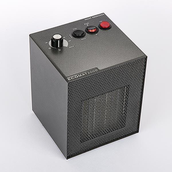 Ecomat 2000 Classic Plus Heizlüfter Keramikheizer Thermostat Camping Caravan Boot 230V 1800W anthrazit
