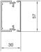 16 Stück Hager LF3006007035 Kabelkanal Leitungsführungskanal 2000x57x30mm PVC grau