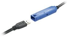 10 Meter Lindy 43157 USB-Kabel Aktivverlängerung USB 3.2 Gen1 USB-A Stecker USB-A Buchse schwarz