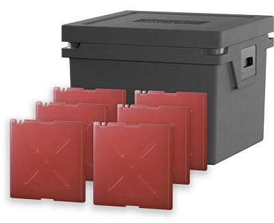 QOOL Box Eco+ L Kühlbox Thermobox mit 6 Temperature Elements Standard Cool 43 Liter Camping Wohnwagen Wohnmobil