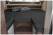 Spannbettlaken-Set Matratzenschoner für Heckbetten 3tg. Camping Wohnwagen Reisemobil Jersey titanium