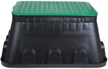 Heitronic 21042 Bodeneinbaudose Gartendosenverteiler Außenbereich schwarz grün