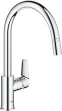 Grohe Start Edge Einhand-Spültischbatterie Hochdruck Laminarbrause herausziehbar chrom