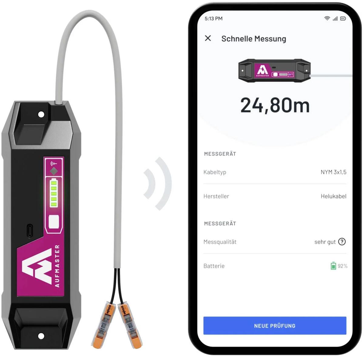 Helukabel 11023430 Aufmaster AM1 Kabellängenmessgerät IP54 0,25-16mm² violett
