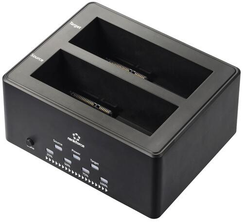 Renkforce RF-5576398 Festplatten-Dockingstation 2,5" USB SATA 2 Port Clone-Funktion 16TB