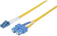 1 Meter Intellinet 473965 Glasfaser LWL Anschlusskabel LC-Stecker SC-Stecker 9/125µ Singlemode OS2 gelb blau