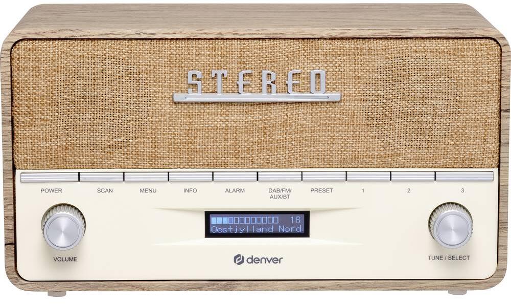 Denver DAB-36 Tischradio Küchenradio DAB+ Retrolook Holz beige