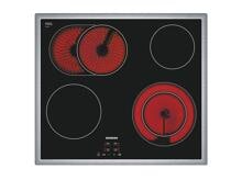 Siemens ET645HN17E autarkes Elektro-Kochfeld 60cm breit Glaskeramik Sensor-Tasten Edelstahl-Rahmen