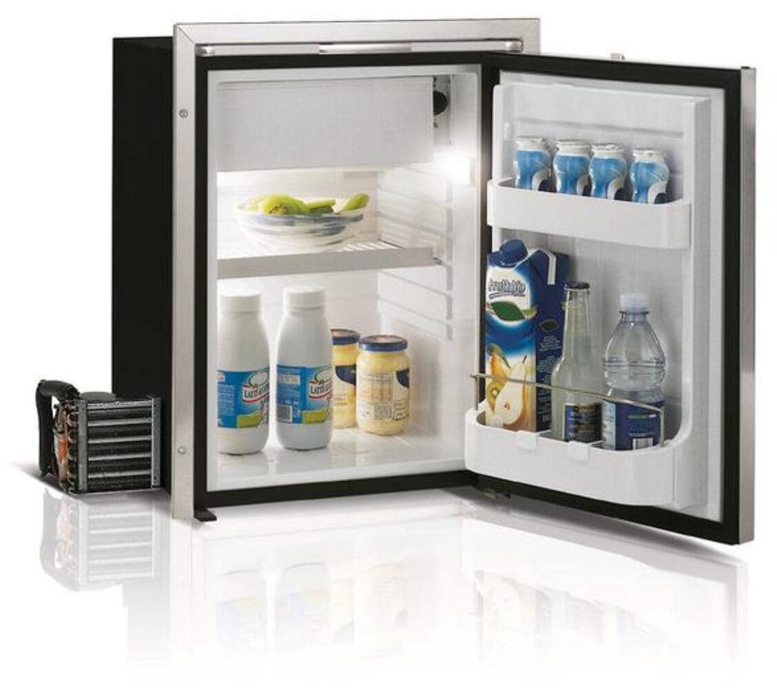 Vitrifrigo C42LX Kompressor-Kühlschrank 40cm breit 42 Liter 12/24V mit Gefrierfach edelstahl