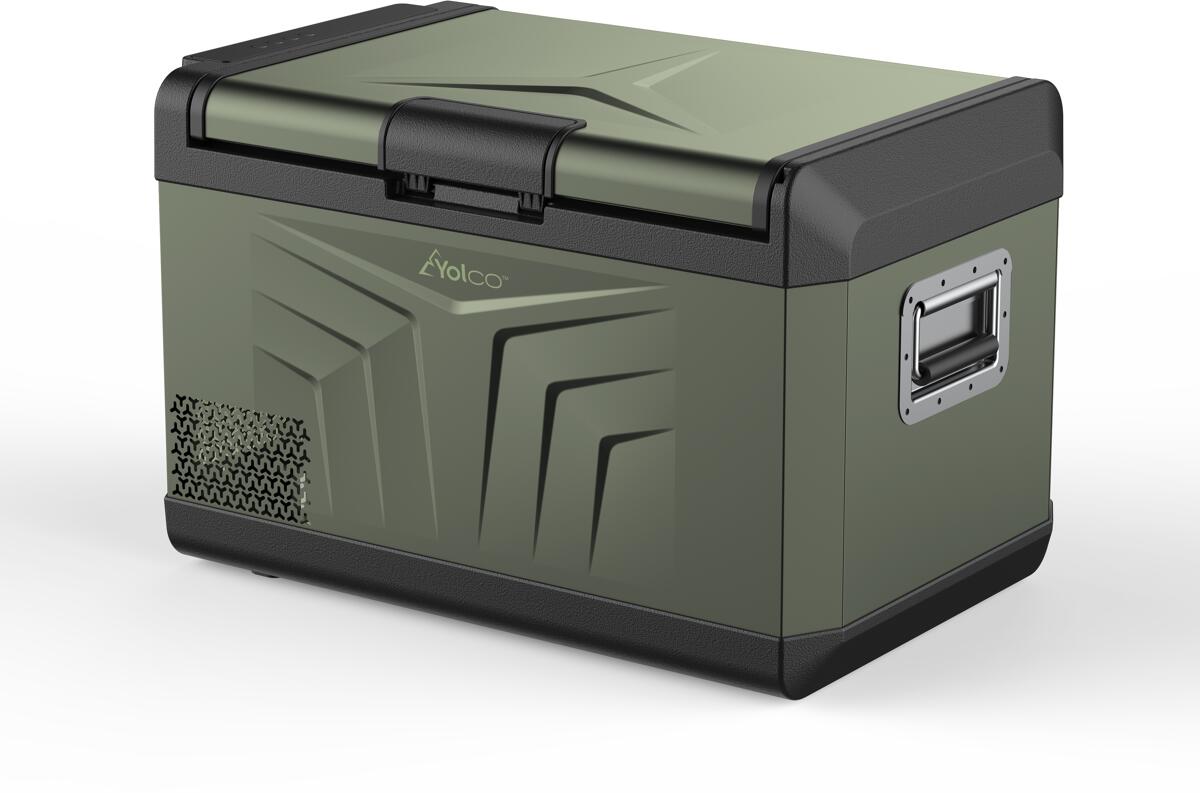 Yolco GCX37 Kompressor-Kühlbox 64cm breit 37 Liter 12/24/230V ohne Akku grün