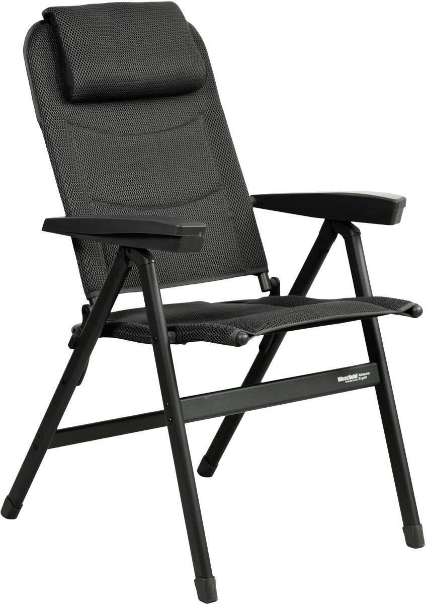 Westfield Advancer Ergofit Klappstuhl Campingstuhl Garten Terrasse Outdoor ergonomisch grau