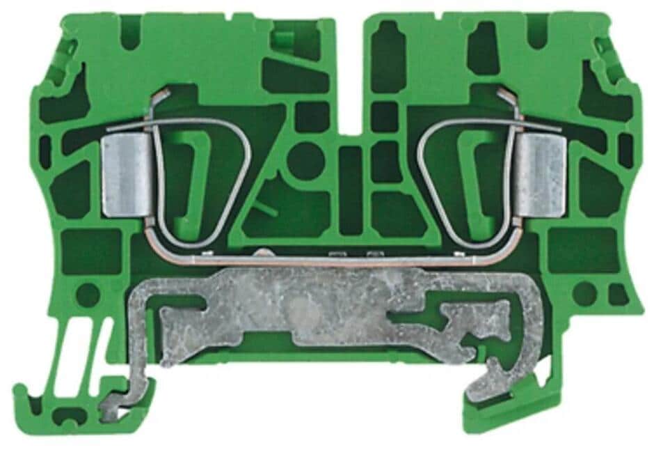 100 Stück Weidmüller 1632080000-100 Schutzleiterklemme Reihenklemme Klemme ZPE 4 grün