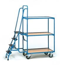 Fetra 2107 Kommissionierwagen Plattformwagen Traglast max. 250kg pulverbeschichtet Stahl brillantblau