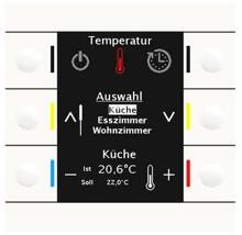 MDT BE-BZS86.01 Bedienzentrale Smart 86 Farbdisplay 6 Tasten Temperatursensor reinweiß