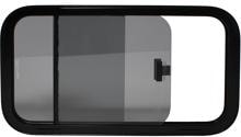 Sicherheitsglas-Schiebefenster Glasfenster 800x450mm Wohnwagen Caravan schwarz