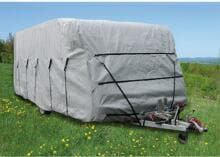 Eurotrail Schutzhülle Schutzhaube Abdeckung für Wohnwagen 450-500cm Camping Planenmaterial grau