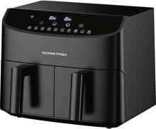 GourmetMaxx Heißluft-Fritteuse Airfryer Doppelkammer 7 Liter schwarz