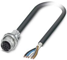 Phoenix Contact 1419328 Sensor-/Aktor-Einbausteckverbinder M12 Buchse 5-polig IP67 1m schwarz