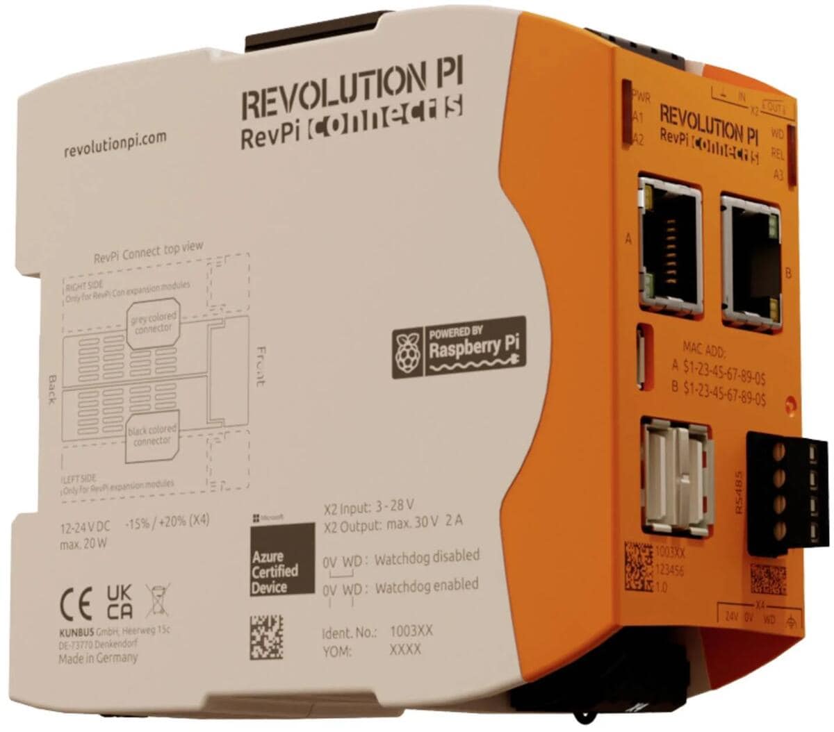 Revolution Pi by Kunbus RevPi Connect S SPS-Erweiterungsmodul 16GB 24V/DC