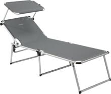Brunner Malibu High Sonnenliege Sonnenblende integriert grau