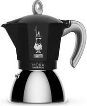 Bialetti New Moka Induction 4 Cup Espressokocher Espressokanne Kaffeebereiter 4 Tassen schwarz silber