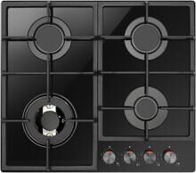 Amica KMG 734 060 S autarkes Gaskochfeld 59cm breit Glaskeramik rahmenlos elektrische Einhand-Funkenzündung Knebelsteuerung schwarz