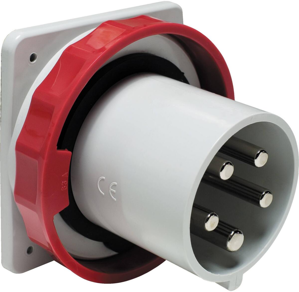 Schneider Electric 81882 CEE Stecker Adapter Drehstrom Elektroinstallation 63A 415V grau rot