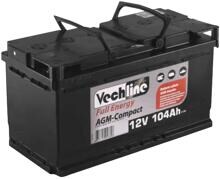 Vechline AGM 104Ah (S) AGM-Batterie Campingbatterei 353x175x190mm 104Ah Camping Wohnwagen Wohnmobil