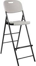 2 Stück Perel Barhocker Barstuhl Thekenstuhl Polyethylen Stahl weiß schwarz