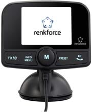 Renkforce RF-CRDAB-100 DAB+ Empfänger Bluetooth Musikstreaming Transmitter Saugnapfhalterung