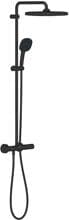 GROHE Vitalio Comfort 250 Duschsystem mit Thermostatbatterie Wandmontage Quickfix mattschwarz