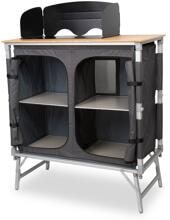 Camp4 Bamboo Quick High Campingküche Reiseküche Campingschrank 100x49x82cm anthrazit