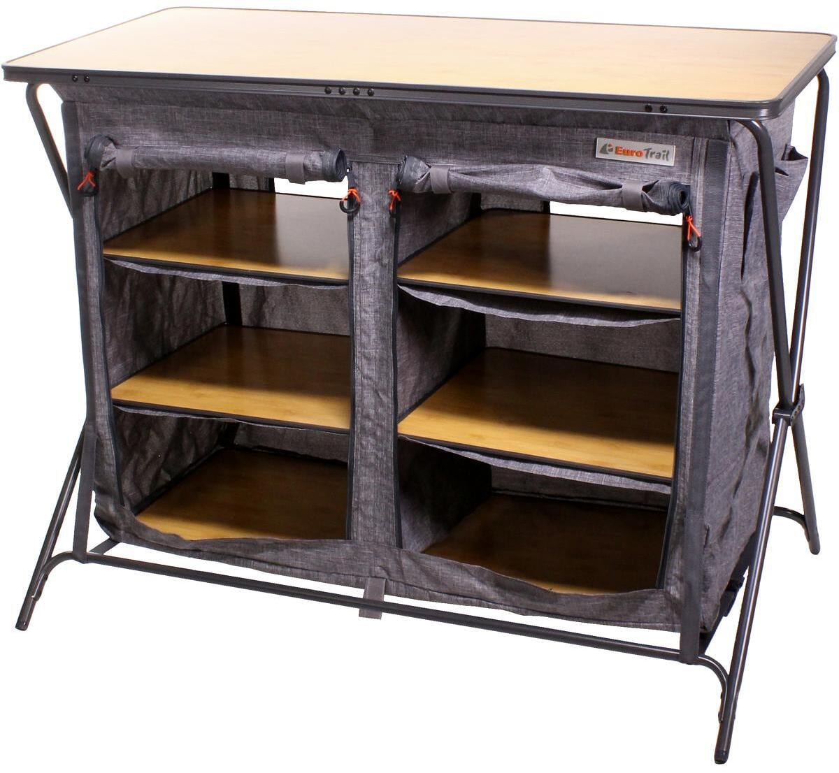 Eurotrail Nova Forano Küchenschrank Campingschrank Faltschrank Klappschrank 110x52x90cm anthrazit