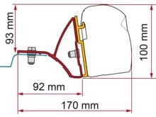 Fiamma F43van Markise-Adapter für Renault Trafic ab Bj. 2014 schwarz