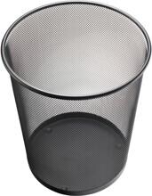 10 Stück Helit the circle network Papierkorb Mülleimer 15 Liter Büro Lochdekor Metall schwarz